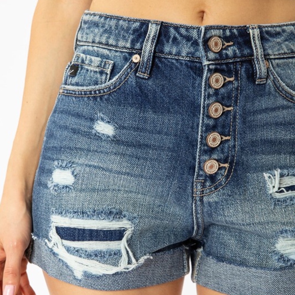 Kancan Distressed Shorts - Picture 2 of 6